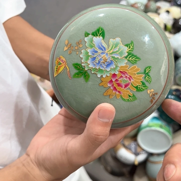 瑕疵福利品陶瓷茶叶罐不影响使用介意勿拍