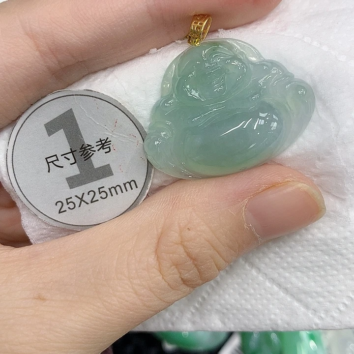 颈饰18K金镶嵌翡翠12345678899