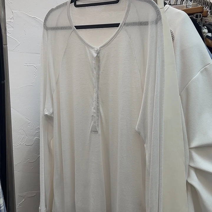 六六老板娘自制 白色长袖T