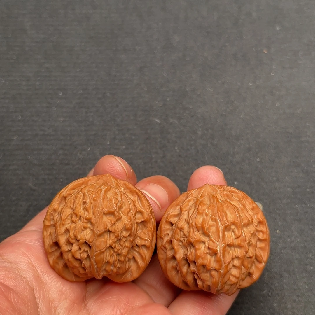 把件桃核36×35×36全品头茬平谷老树红皮磨盘XM3536