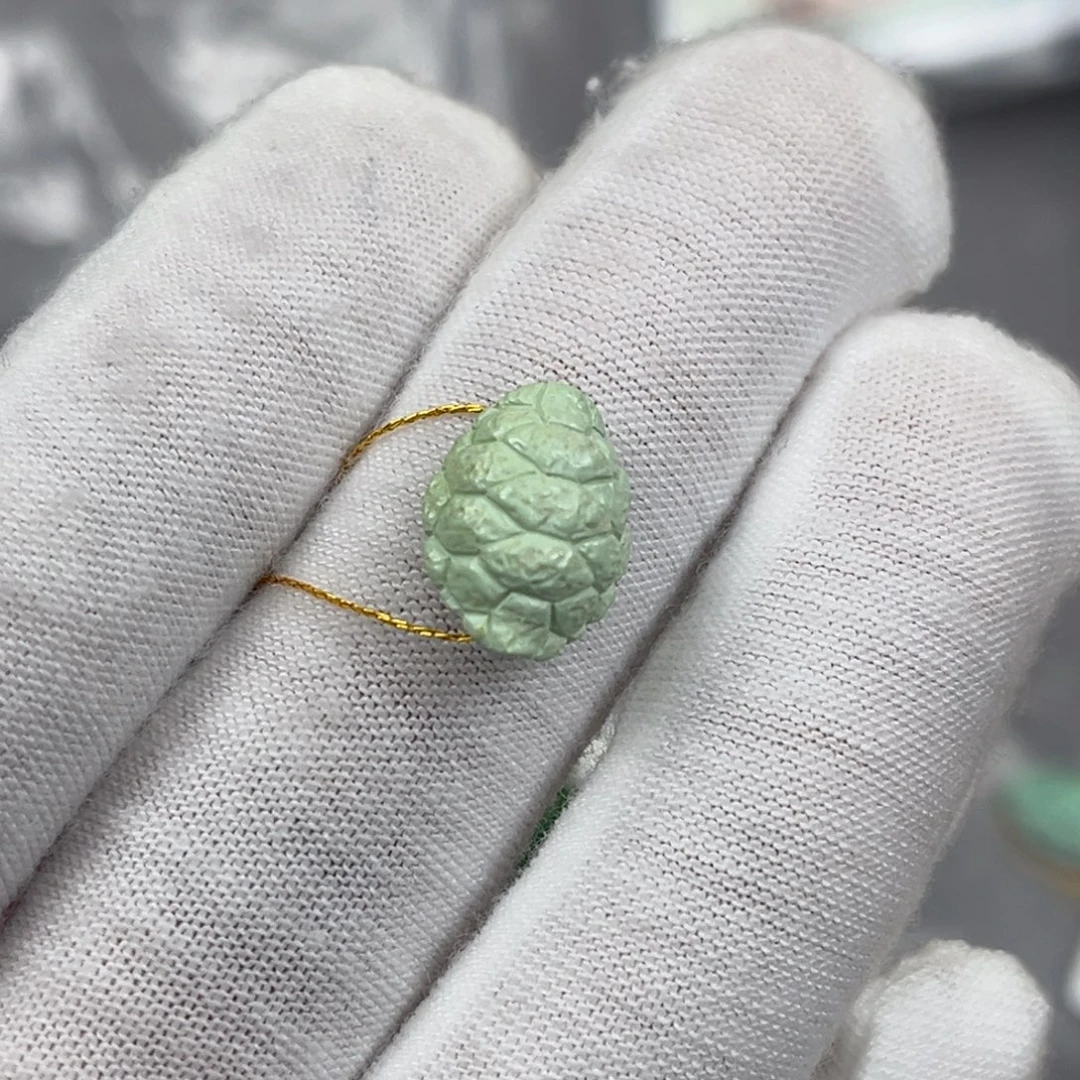 绿松石未镶嵌菜籽黄富甲编号82