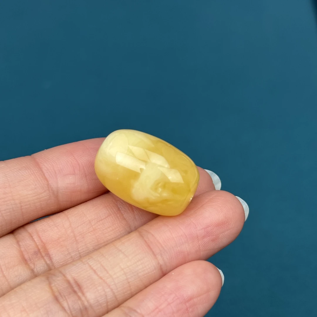 Y5040天然原矿蜜蜡 妖花桶珠15x22mm 3.4克抖音基地质检发货