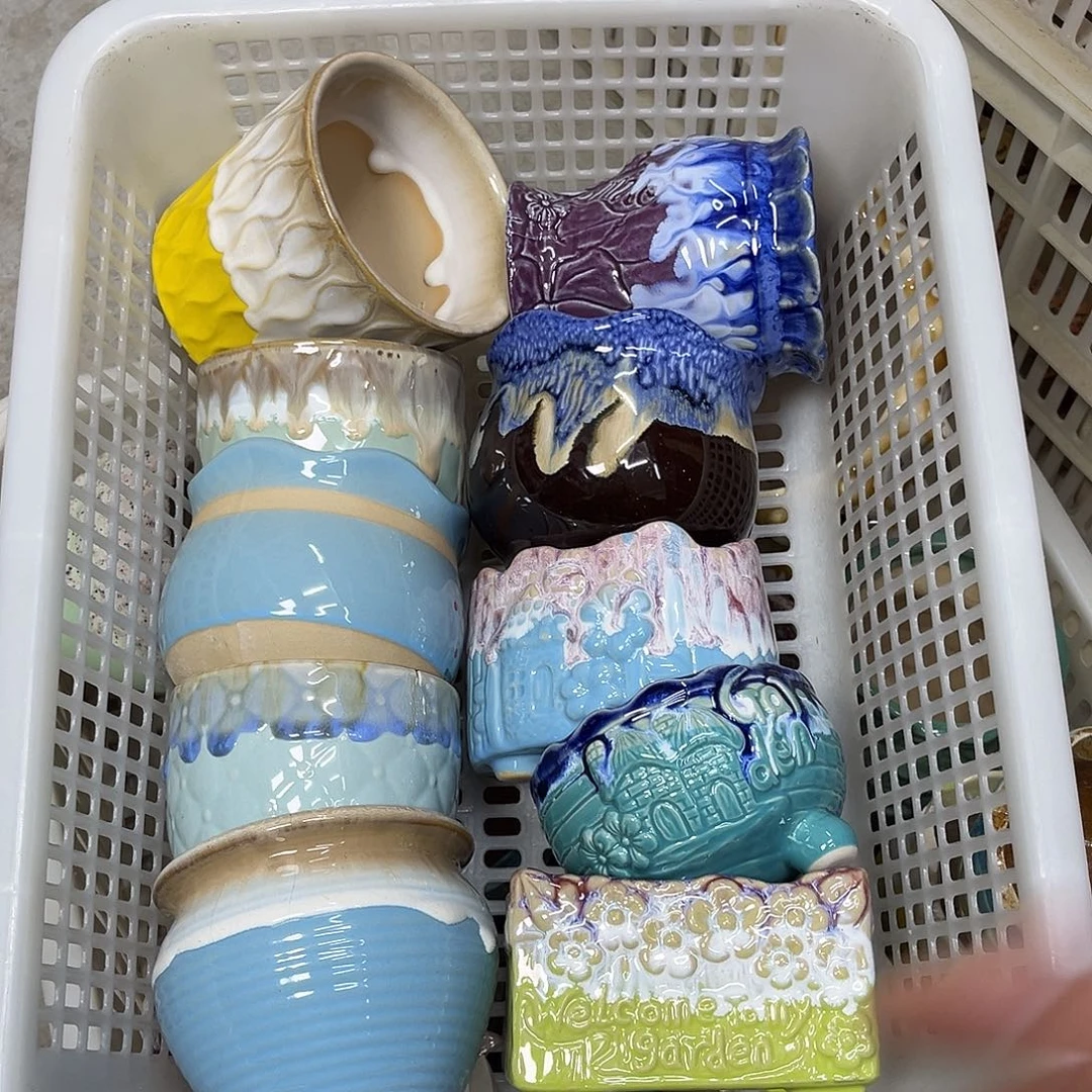 陶瓷陶瓷花盆特价上新口8-10厘米