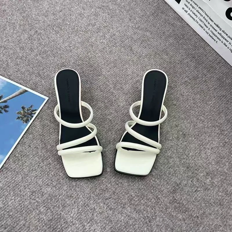 1155#简约百搭凉拖 5厘米高跟