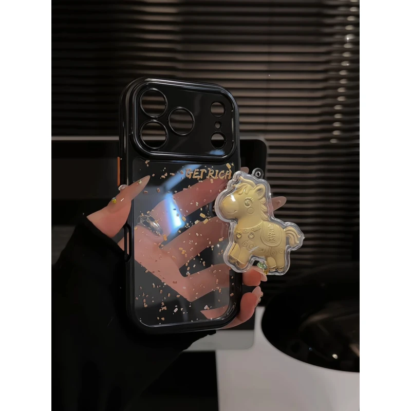 金箔字母适用苹果17pro手机壳16promax奶油华为p80荣耀oppo小米15