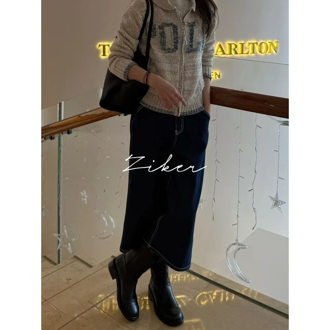 ZIKER｜“不同反响”八分裤秋冬女加绒牛仔裤休闲百搭