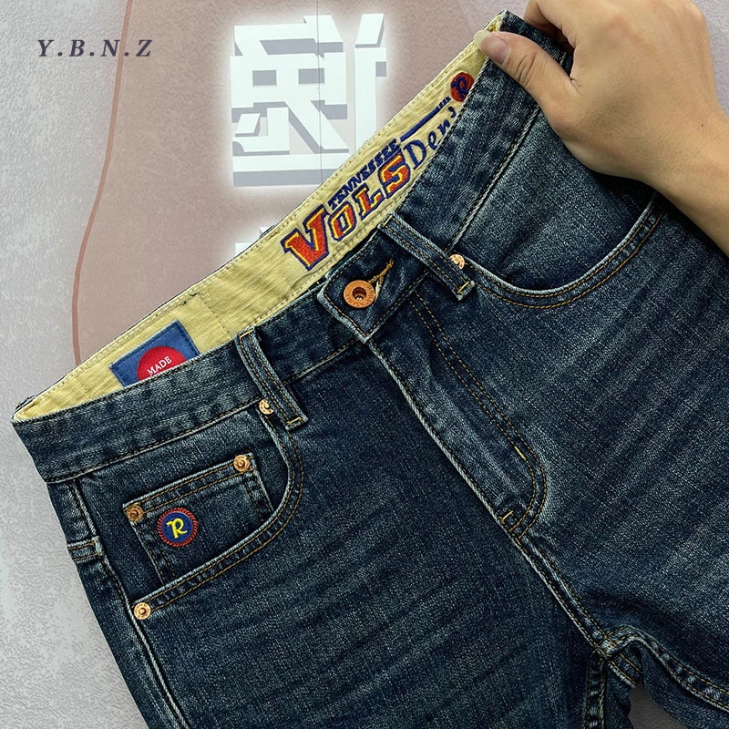 【九分/长裤】秋冬加厚款牛仔裤男新款轻奢复古时尚百搭修身小直筒