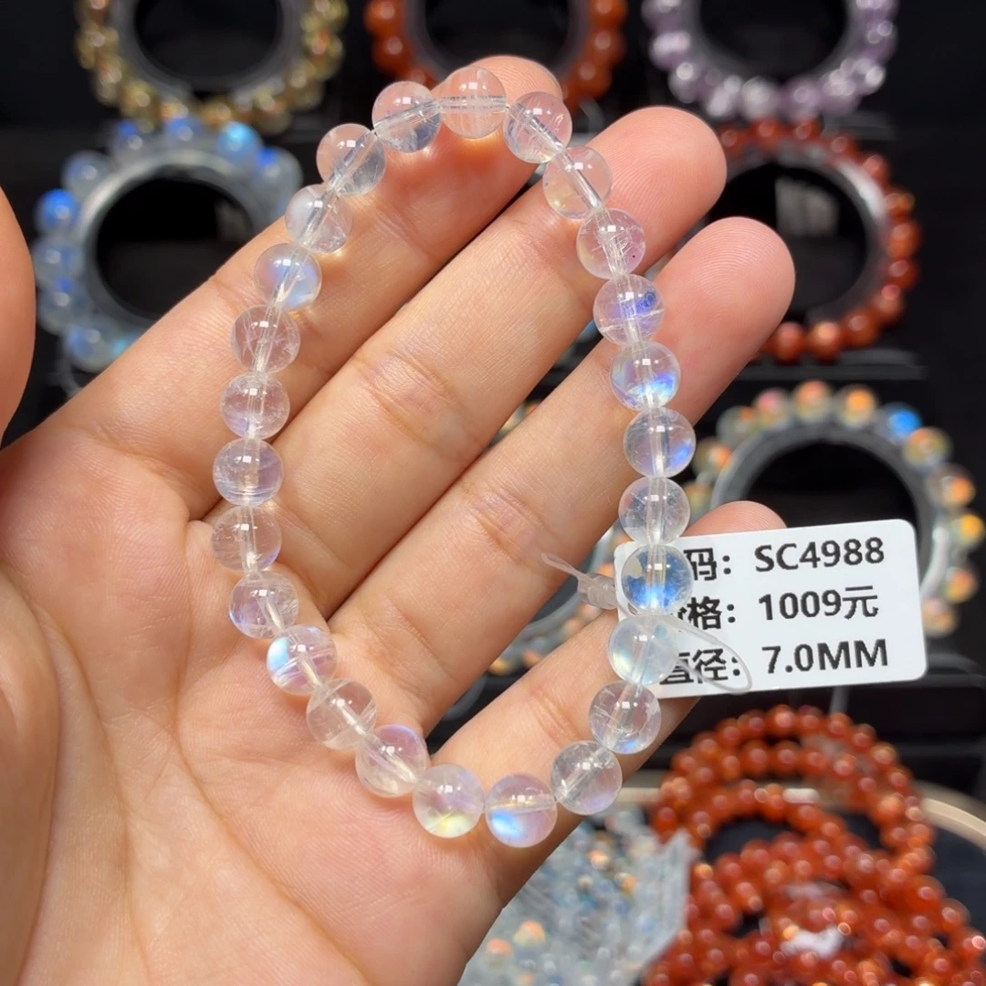 未镶嵌月光石手链SC4988#7.0mm