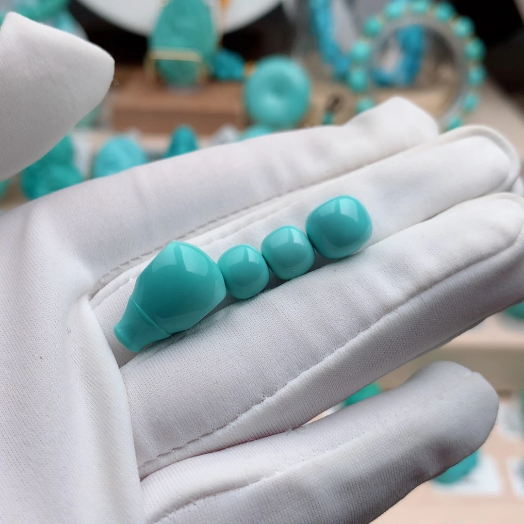 绿松石珠宝奇石未镶嵌9m m