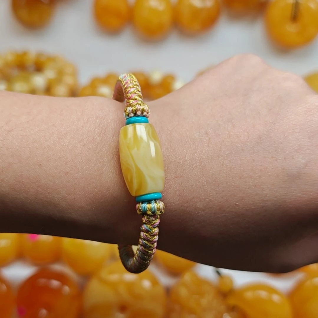 手链蜜蜡未镶嵌。。