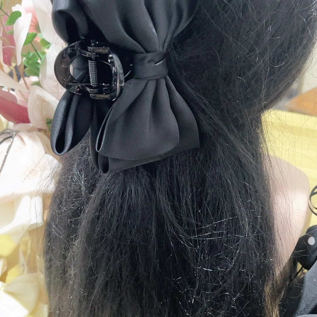 皮质铁合金蝴蝶结发夹