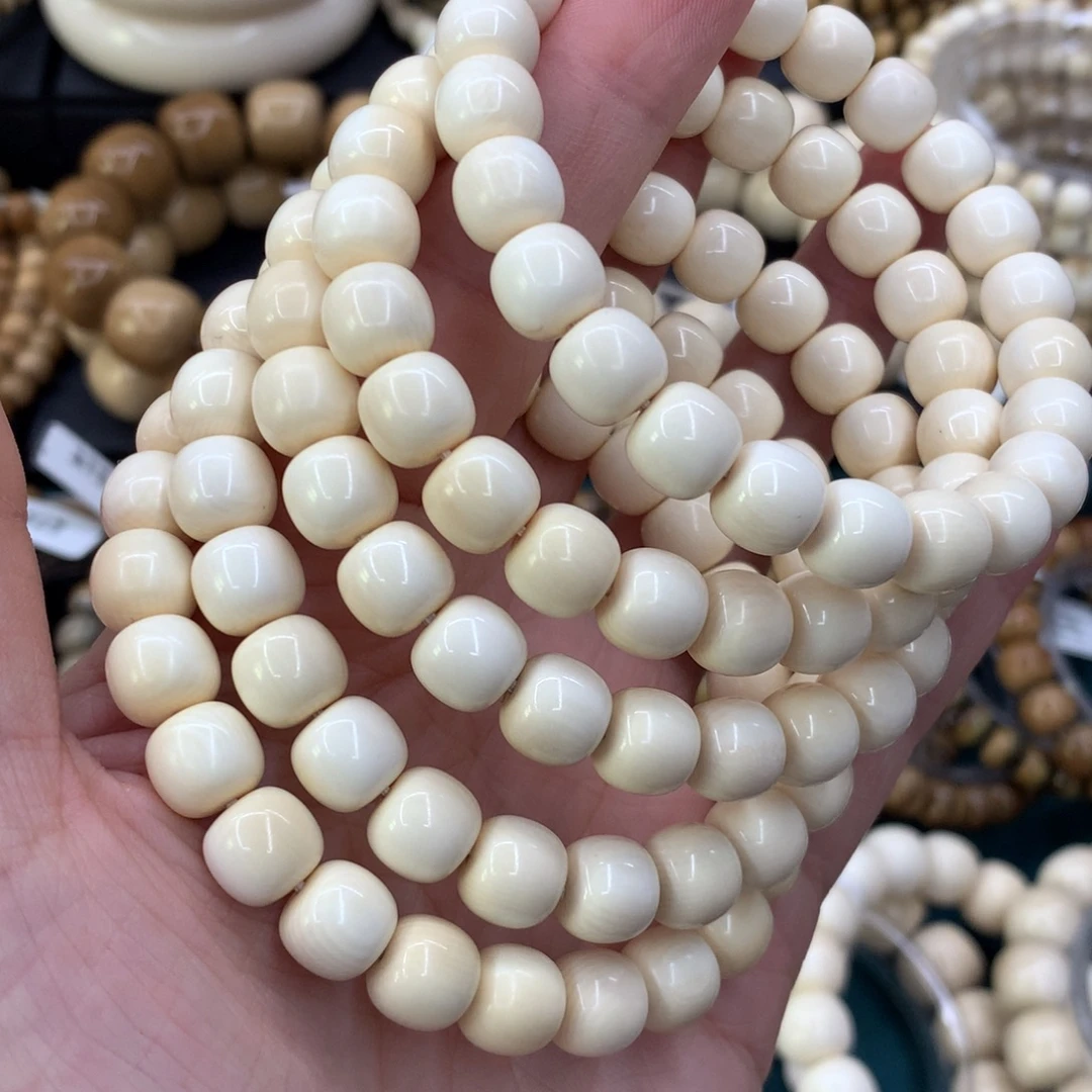 猛犸象牙手串/手链/手镯福利特价8x9牙心单圈个别水印