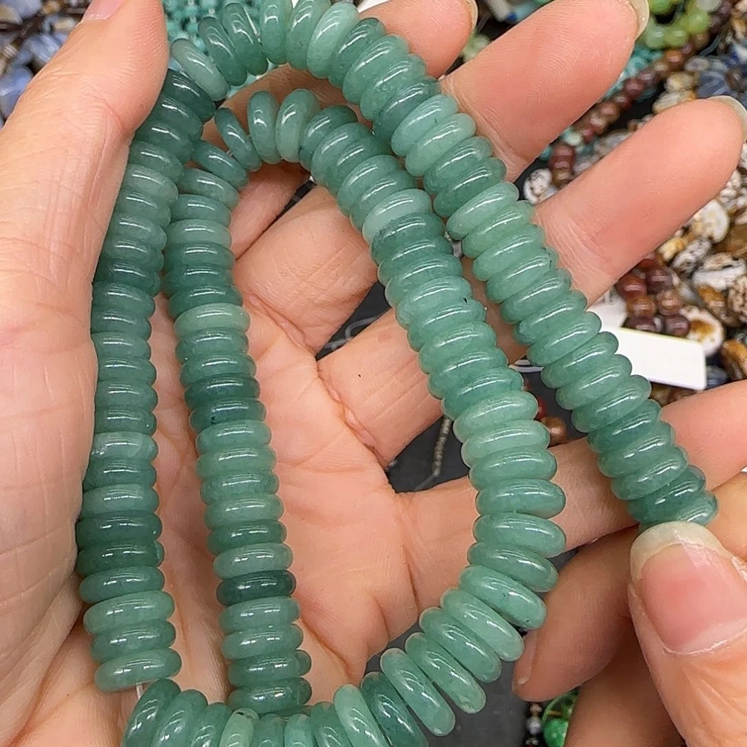 玛瑙/玉髓合金珠宝半成品东陵玉10mm算盘一条