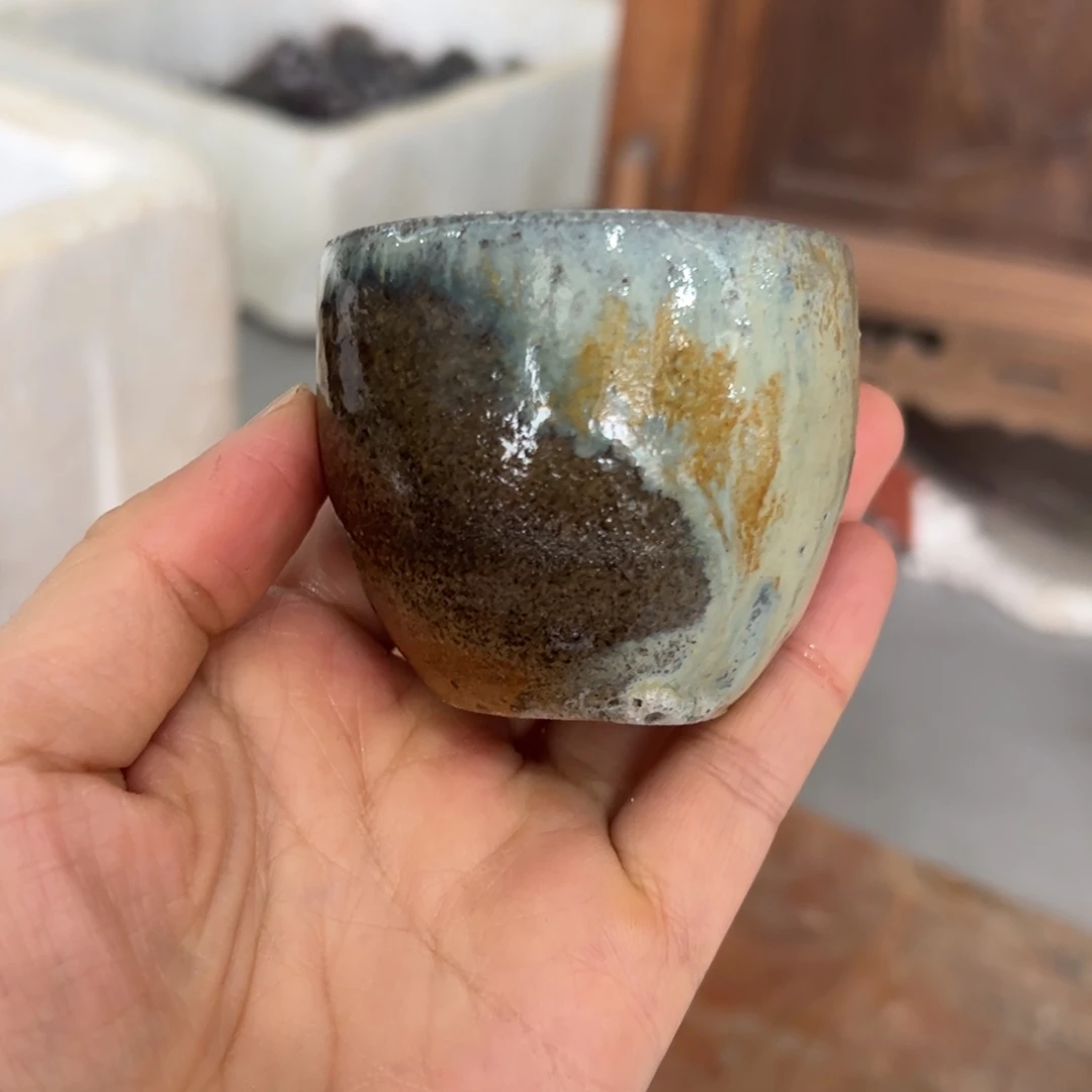 贵台龙窑柴烧茶杯A27