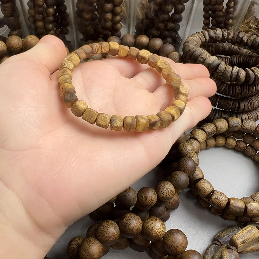 沉香沉香碎屑奇楠小方珠单圈（福利款）