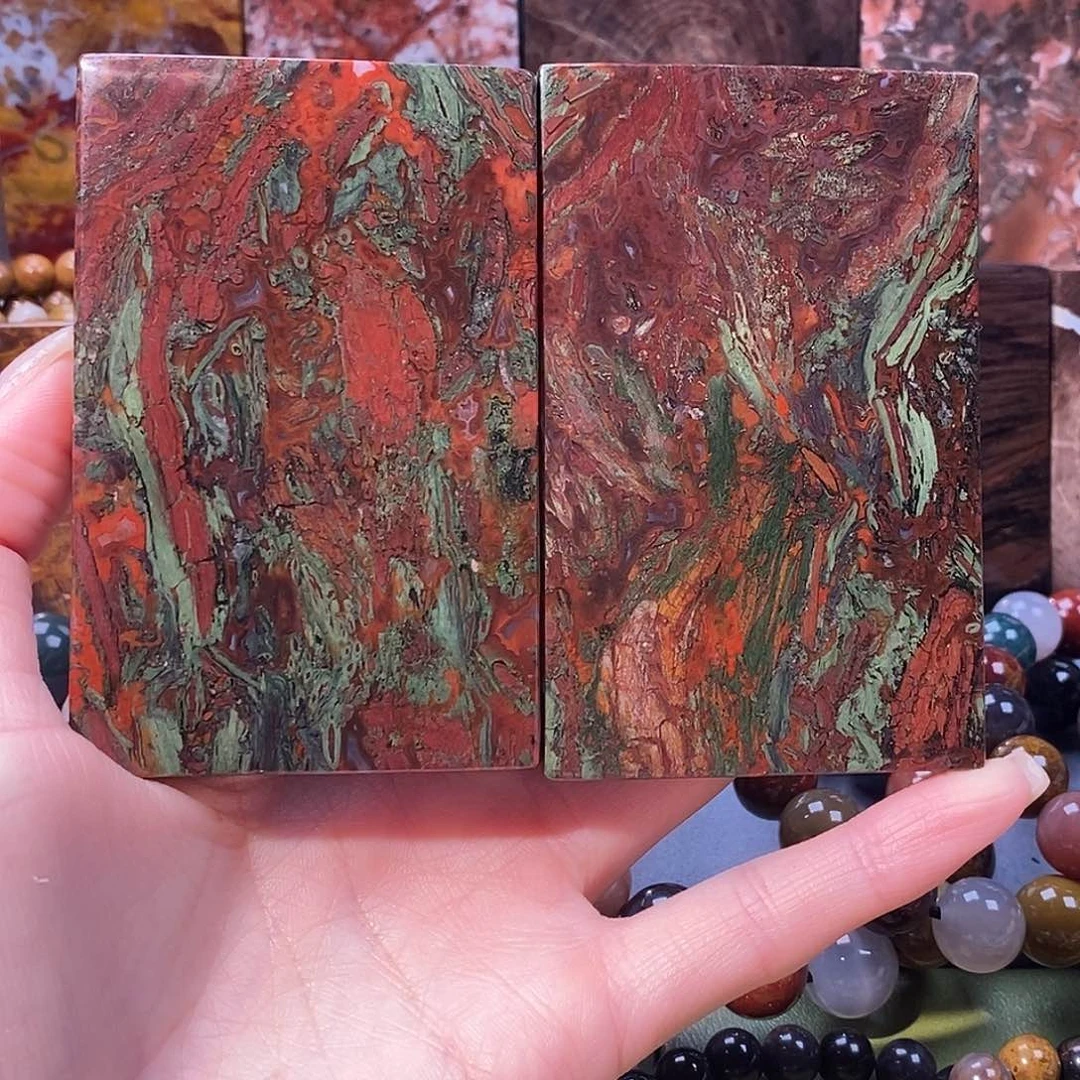 未镶嵌天然北票硅化玉方牌硅化玉逗***频