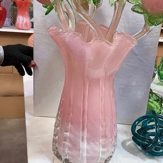 琉璃花瓶高32厘米口径15厘米