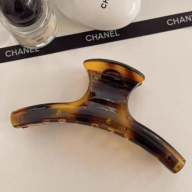 新款超大号发量多盘发鲨鱼夹气质百搭弧形头饰S