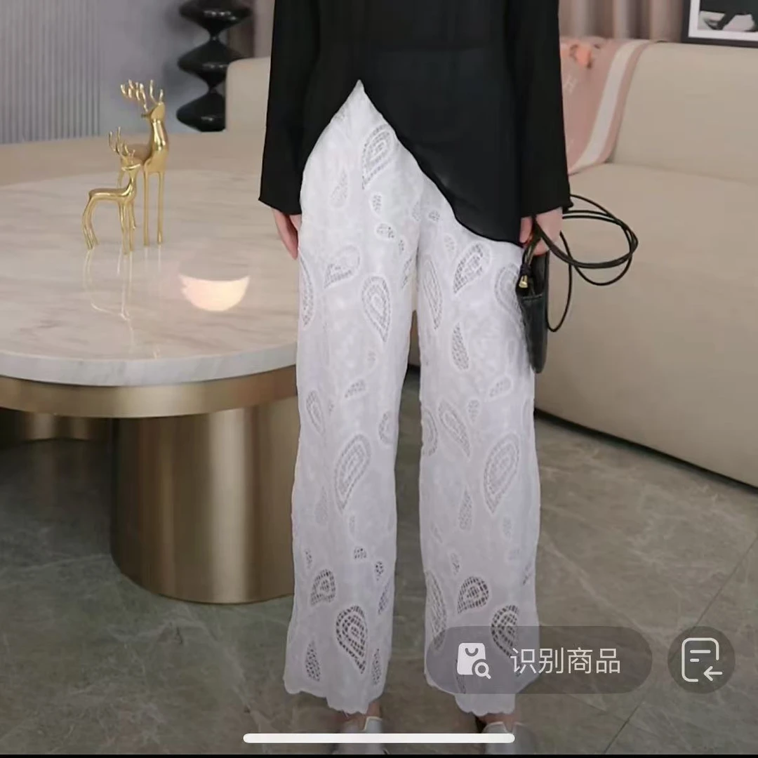 MISS RUILI 定制 2025夏季韩版设计感简约宽松显瘦休闲裤F0488