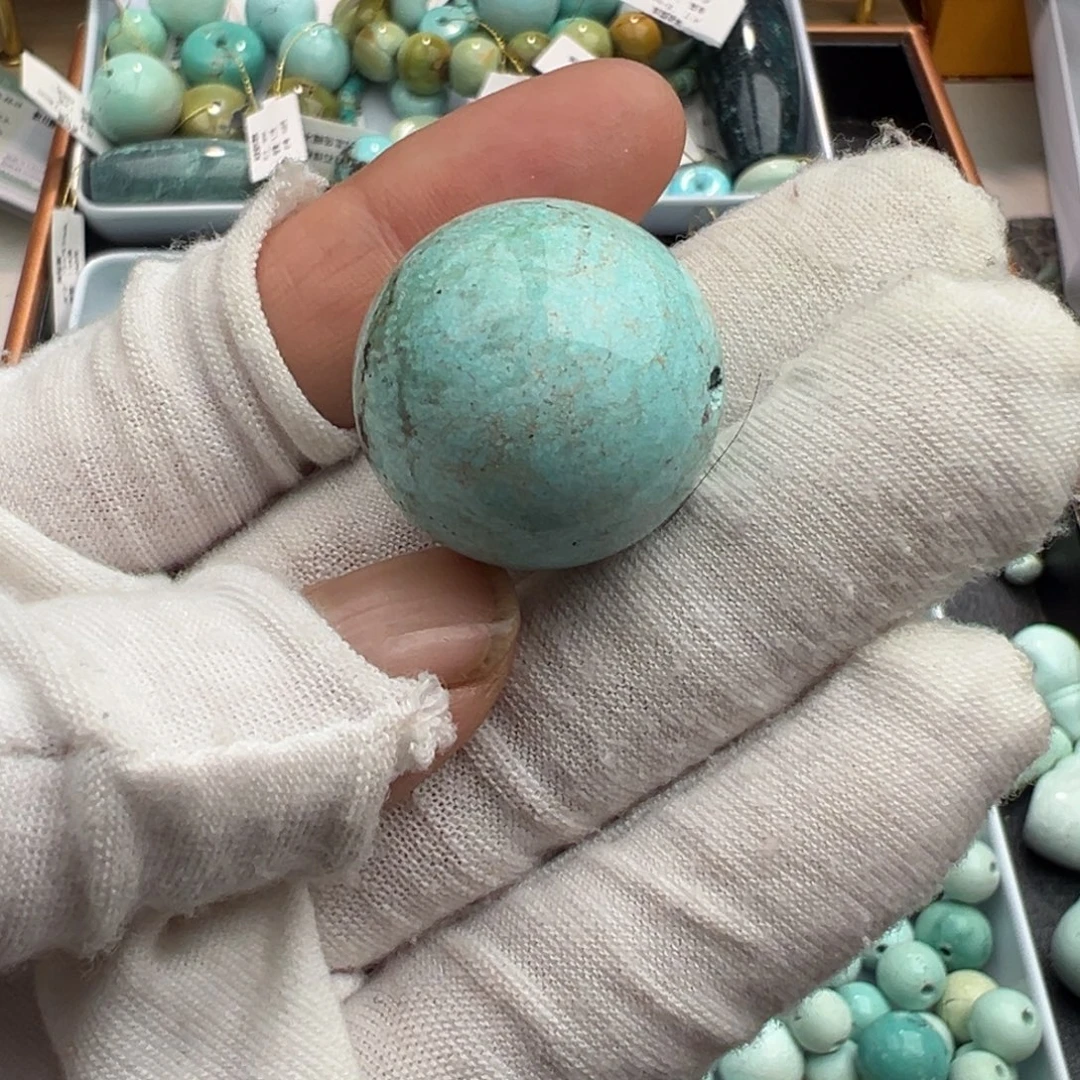 绿松石未镶嵌卡24圆珠