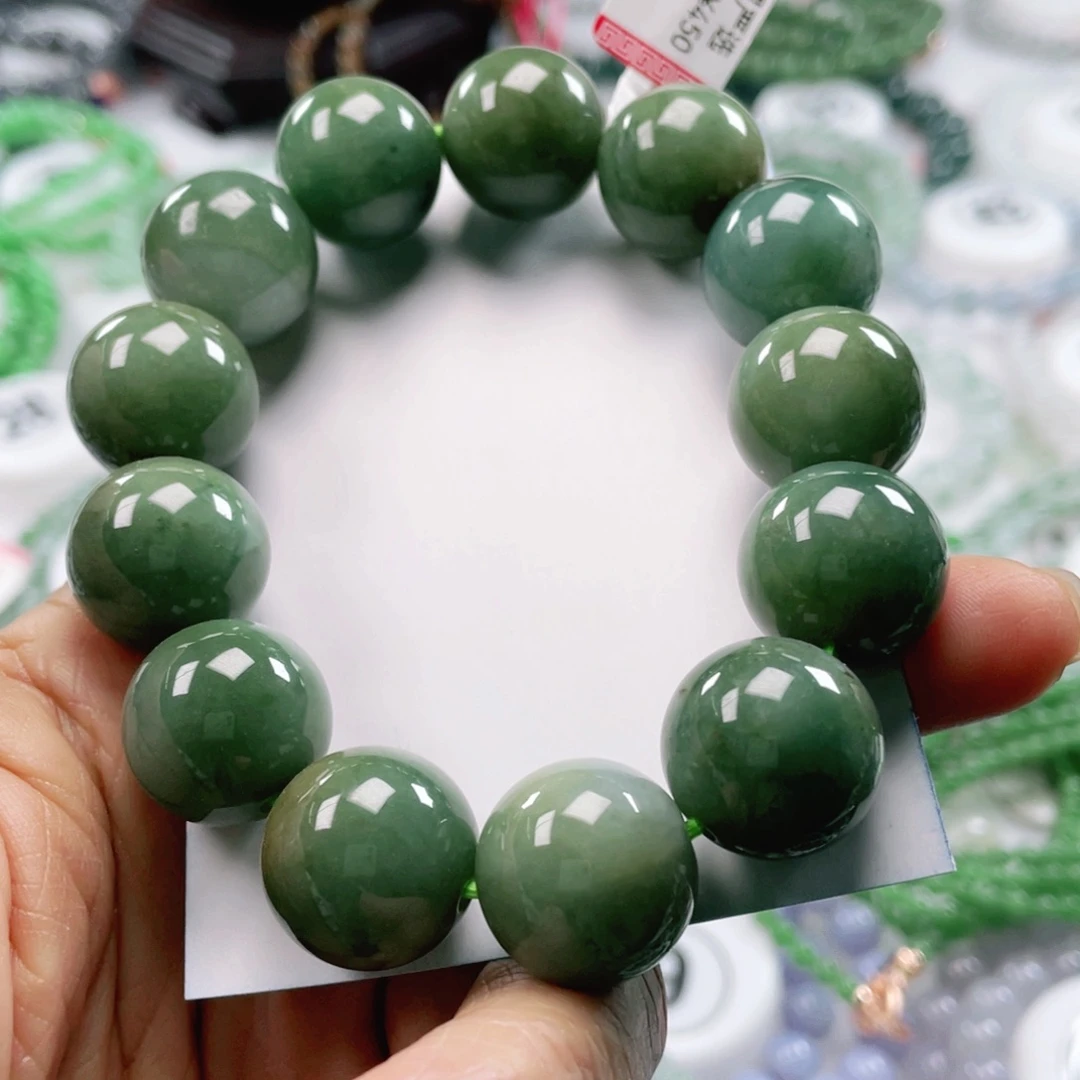 翡翠戒指未镶嵌天然翡翠手串17mm