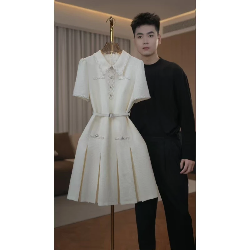 【古蔓诗福利款】1625夏季新款气质收腰连衣裙