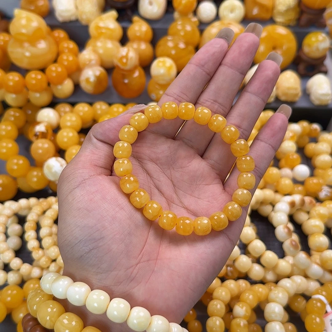 蜜蜡未镶嵌珠宝奇石同料10mm