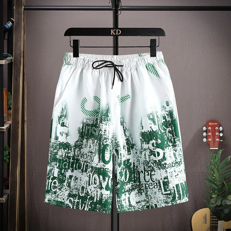 夏季新款男青年运动渐变短裤薄款休闲百搭宽松学生五分裤男士