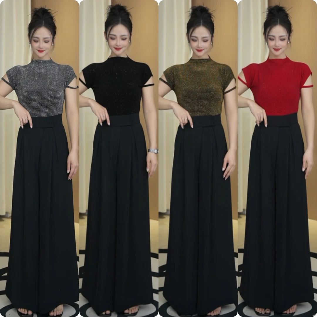 【支支定制】8016#亮钻百搭无袖T显瘦气质时尚修身