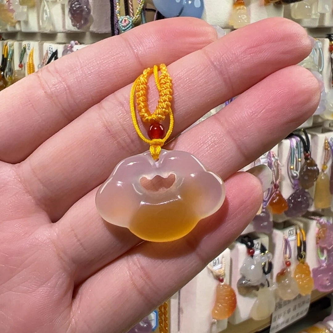 玛瑙/玉髓未镶嵌吊坠(赠链)