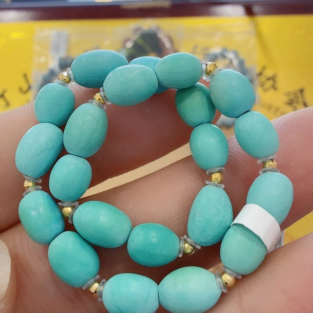 绿松石18K金镶嵌珠宝奇石