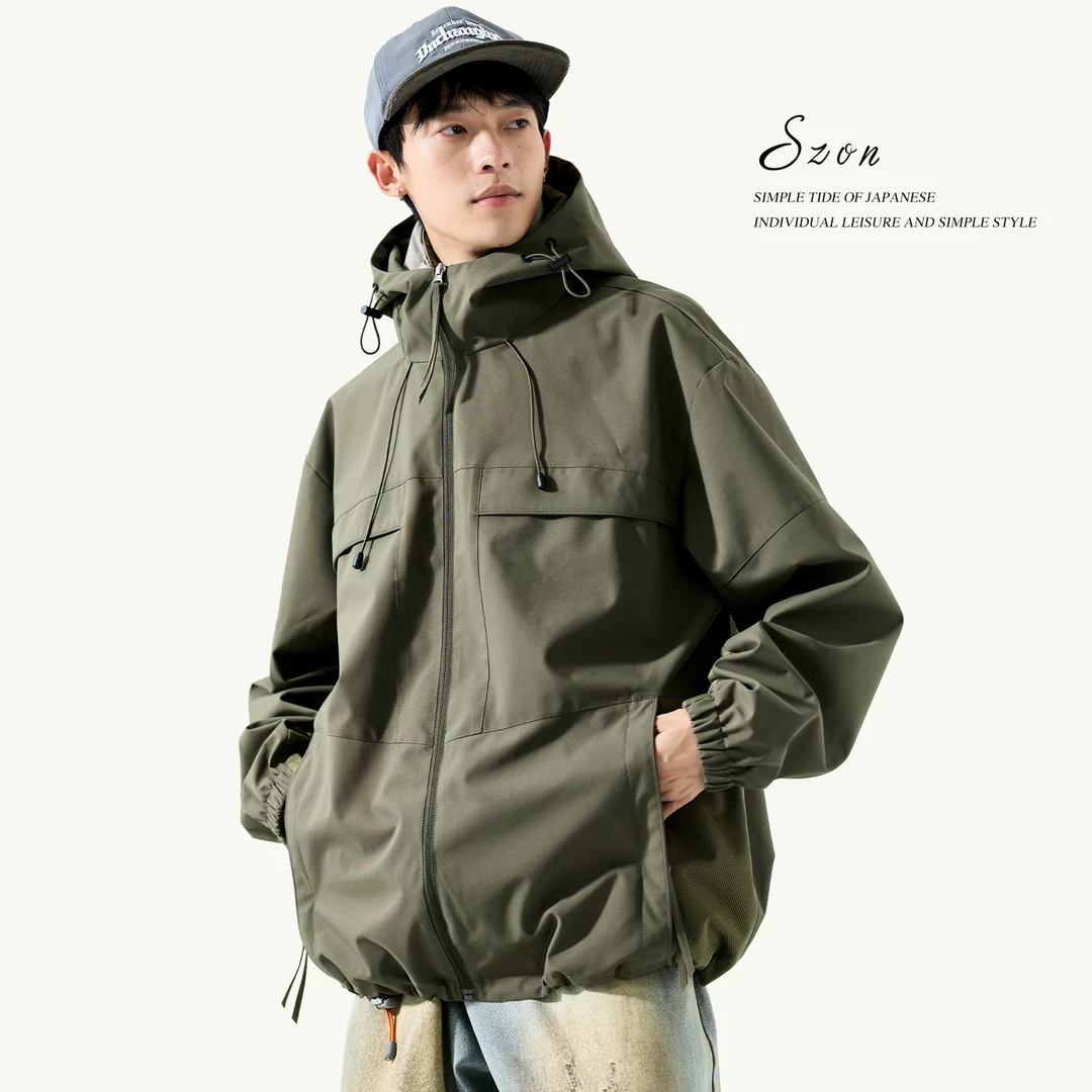 夹克外套秋冬户外休闲潮流骑行服男款冲锋衣防风防水情侣工装服