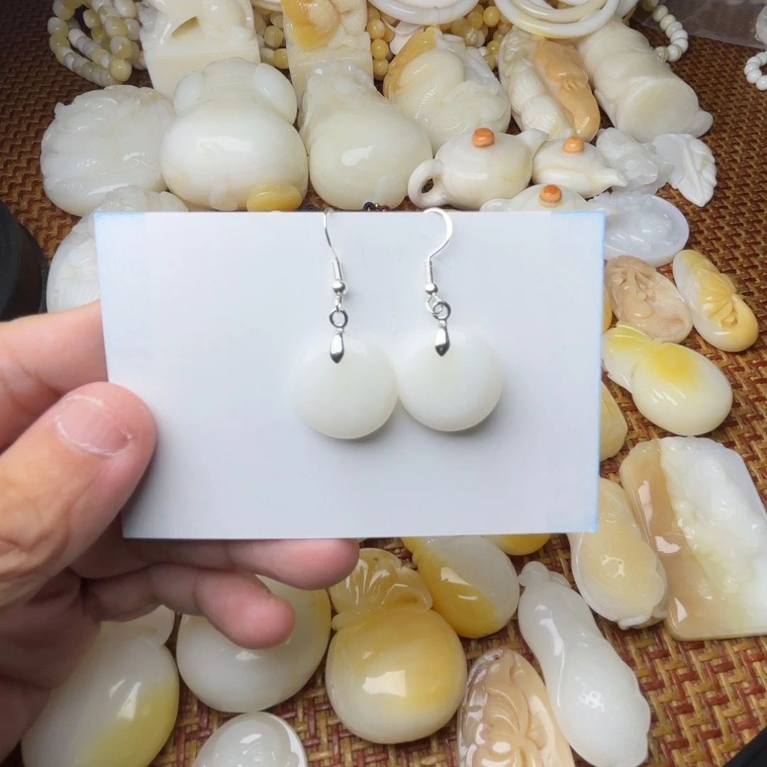 非金属贝壳天然耳环