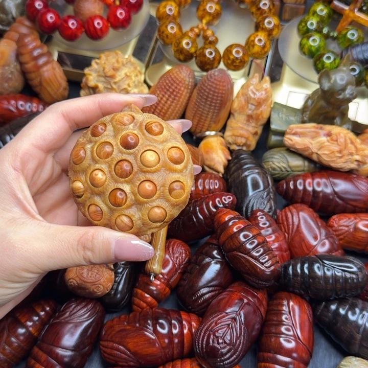 松木琥珀木文玩手串