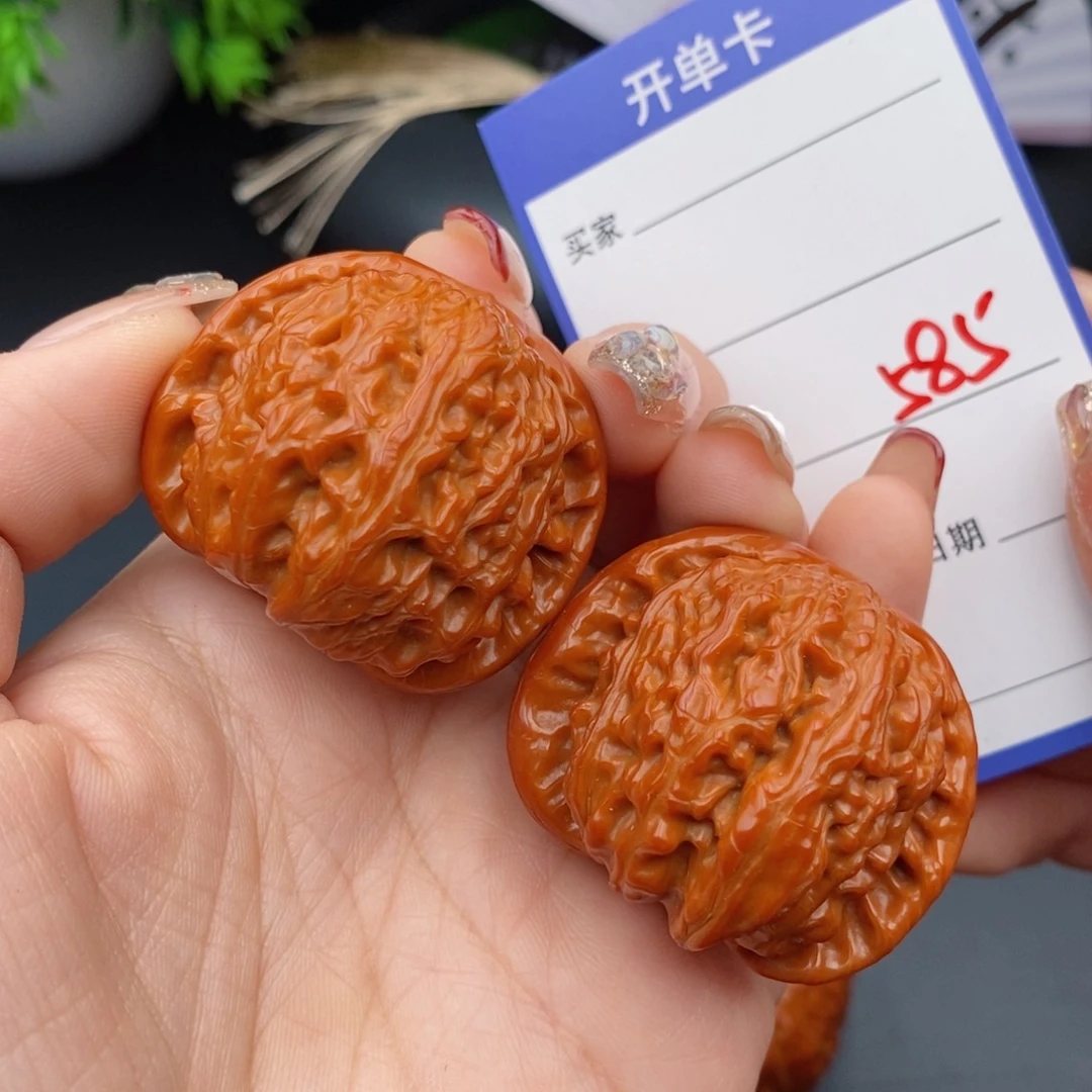 文玩核桃把件41球白585