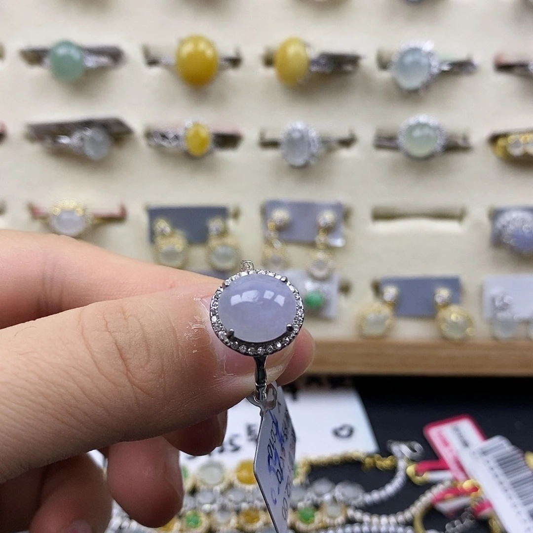 翡翠银S925镶嵌戒指