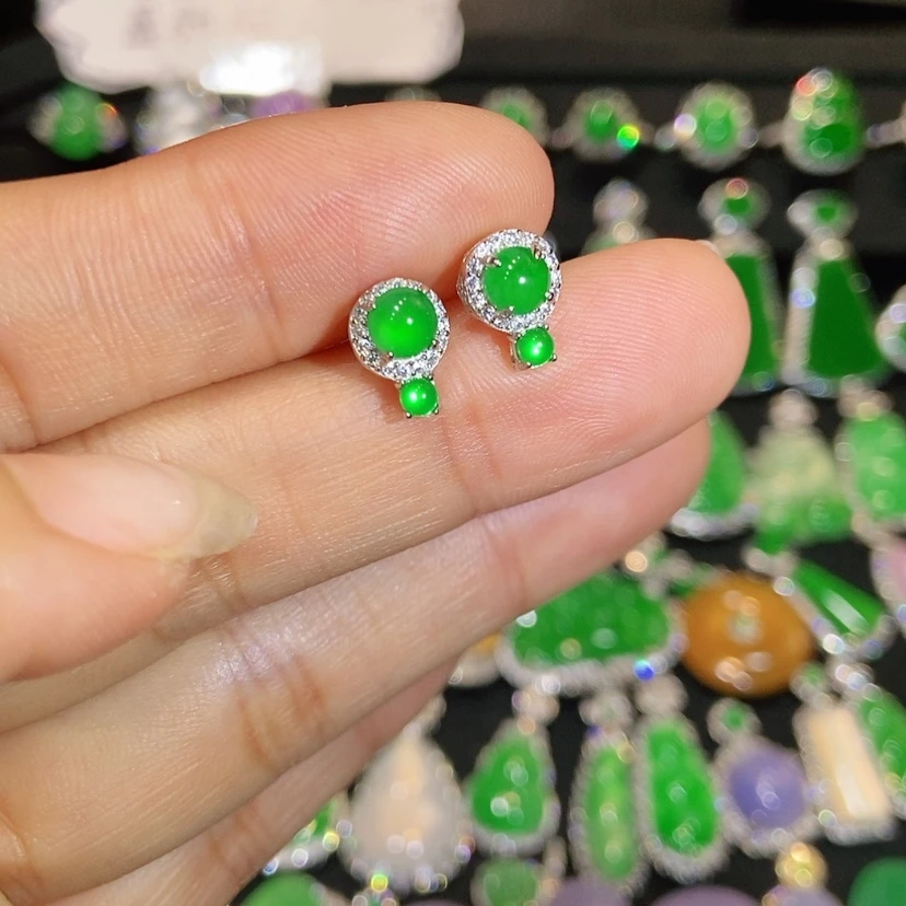 【闪购商品】翡翠未镶嵌耳饰天然翡翠