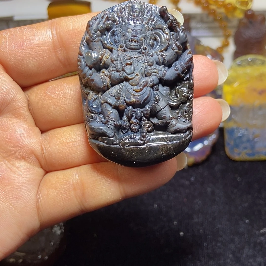 琥珀颈饰未镶嵌缅甸天然琥珀吊坠