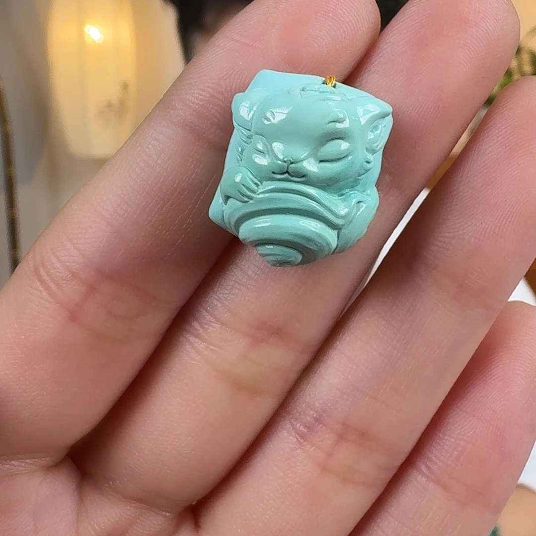 绿松石未镶嵌挂件