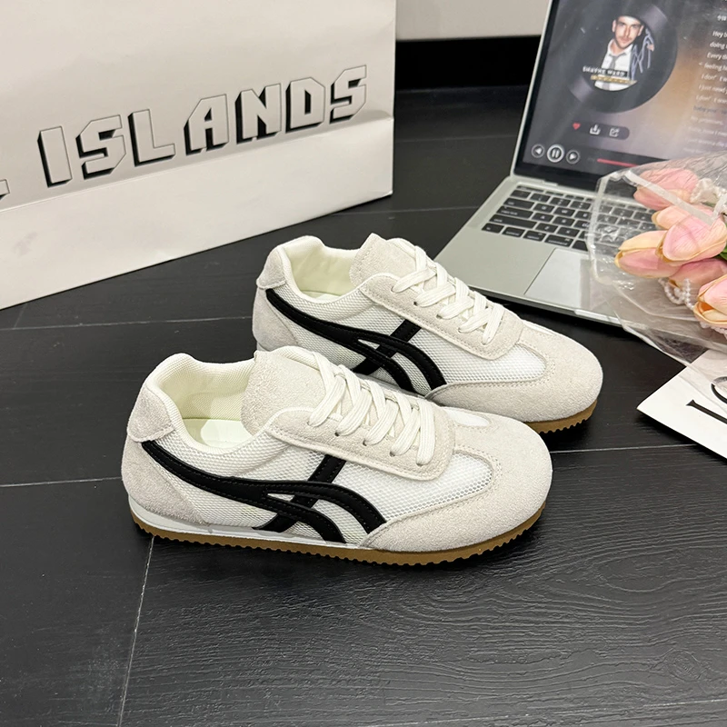 德训鞋女2025年新款网面阿甘女鞋休闲百搭爆款平底板鞋女