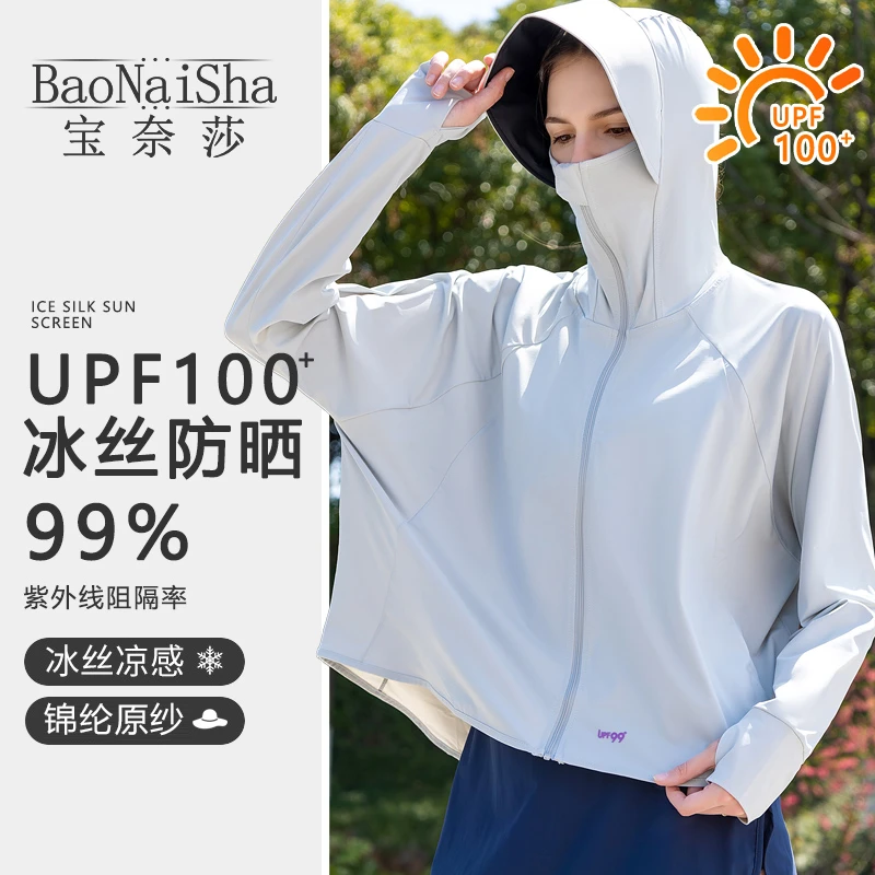 UPF100+防晒衣女款外穿夏季薄款外套防紫外线冰丝凉感防晒服2503
