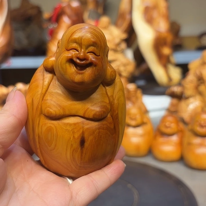 柏木太行崖柏弥勒佛