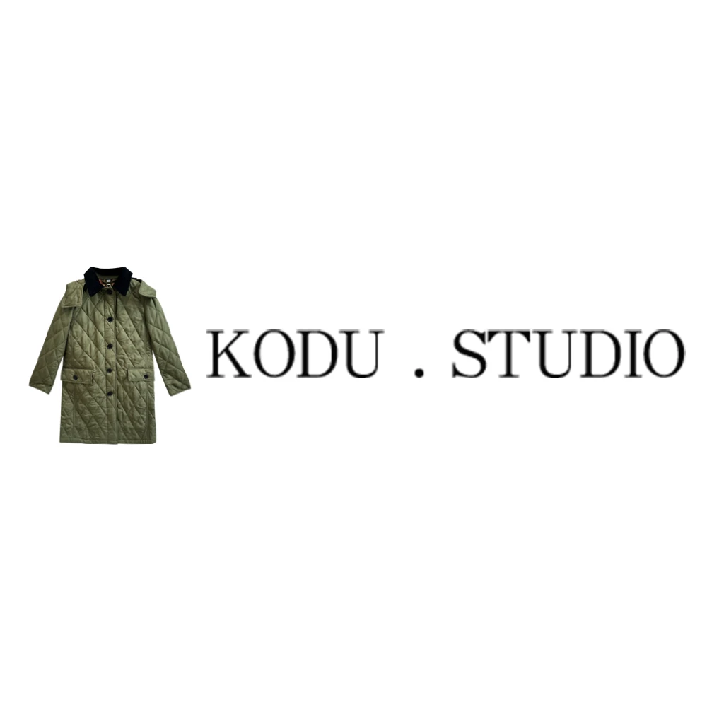 YQI【刻度KODU】05-5680冬季经典翻领菱格单排扣拆卸帽子中长款棉服