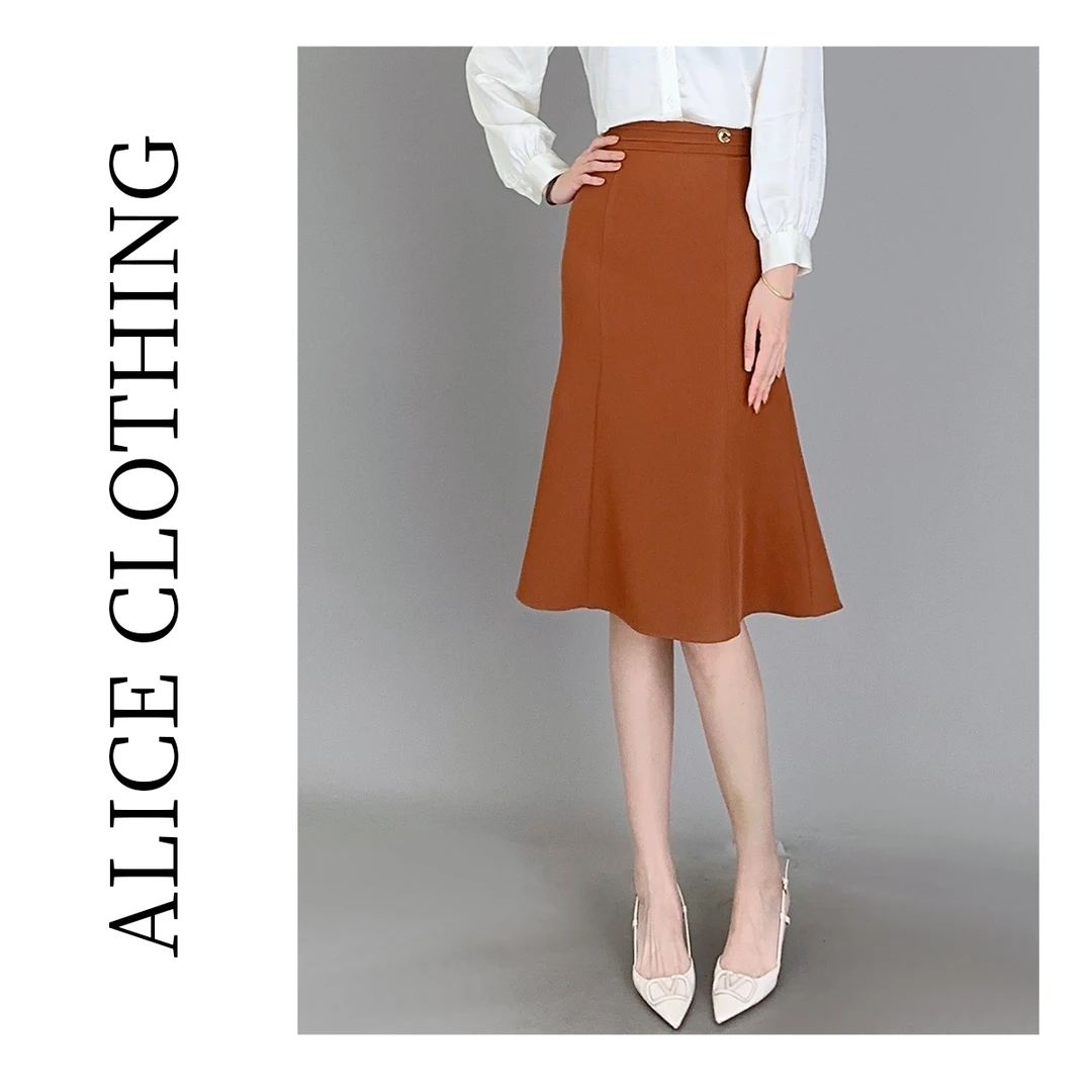 2 [alicelulu] “日落人鱼”优雅半裙浪漫鱼尾 通勤百搭 H621103W