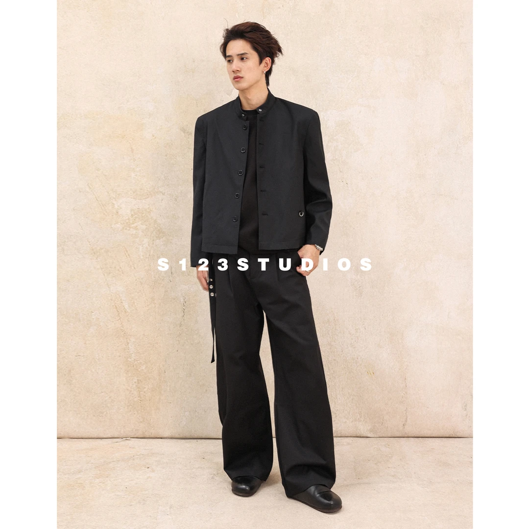 【潮流美学】新中式立领西装外套高级感痞帅宽松夹克早秋新款