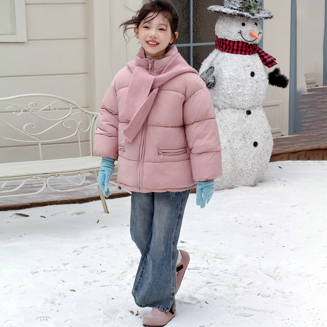 女童超好看加绒棉服冬季2025新款女大童夹棉外套儿童加厚保暖棉衣