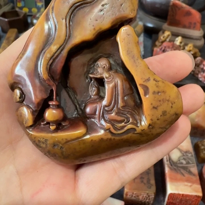 春***读石材手工艺品摆件包邮