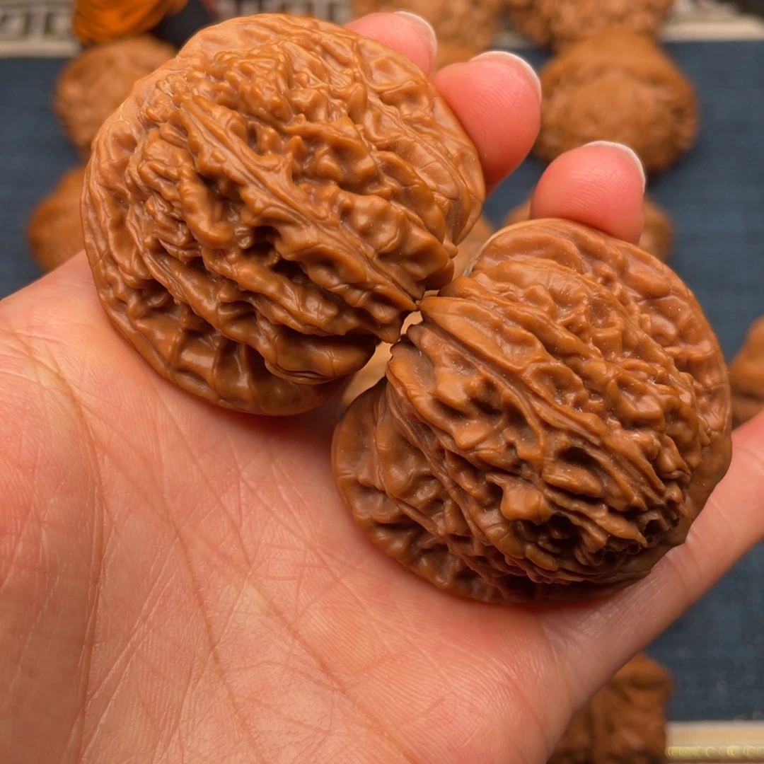 文玩核桃把件45全品精品复刻底平谷楼