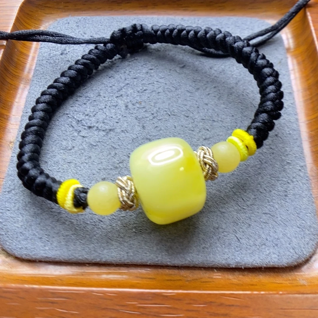 万***河蜜蜡项链未镶嵌郎