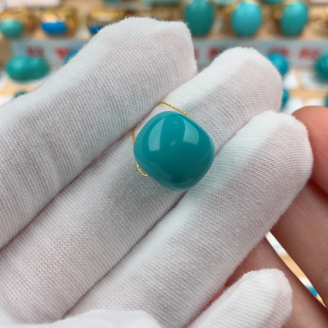 绿松石未镶嵌配饰13.8-12.3